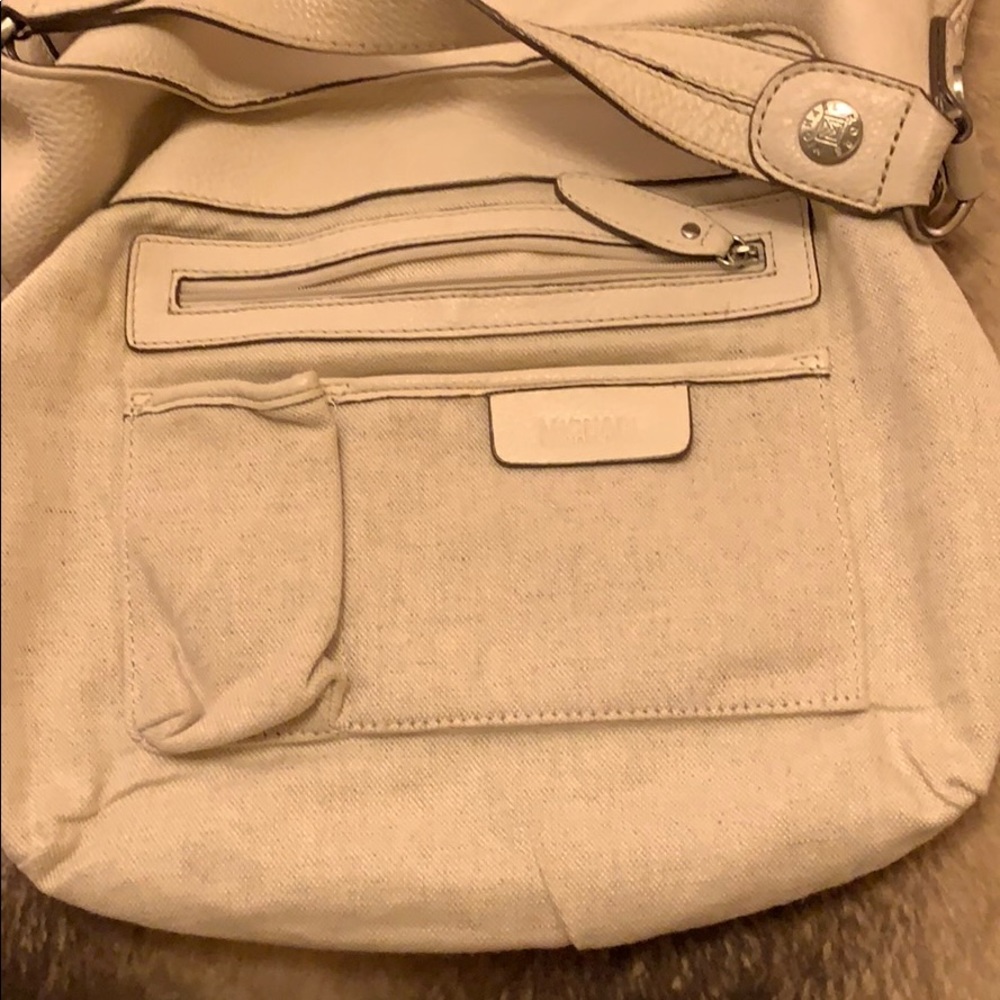 MICHAEL KORS Winter White Hobo Handbag